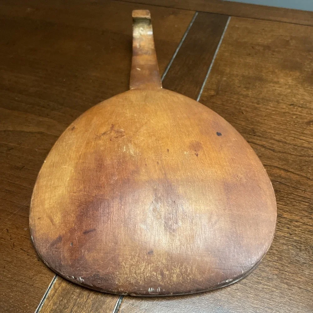 Early American Treen Ware Butter paddle scoop LARGE SPOON VTG - BEAUTIFUL!